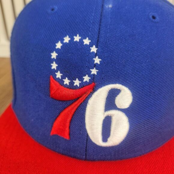 Philadelphia 76ers '47 Hardwood Classics Snapback Hat Cap Blue Red Script Retro - Picture 3 of 12